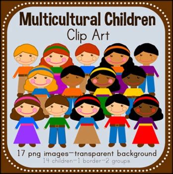 Multicultural Children Clip Art by Intentional Momma | TpT