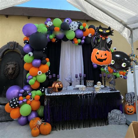 154pcs Halloween Balloons Arch Kit Black Orange Purple Latex Etsy Uk