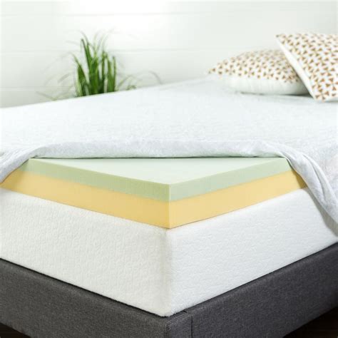 People who need plenty of support from their memory foam mattress toppers should choose densities of four or five pounds. Zinus 4 in. Green Tea Queen Short Memory Foam Mattress ...