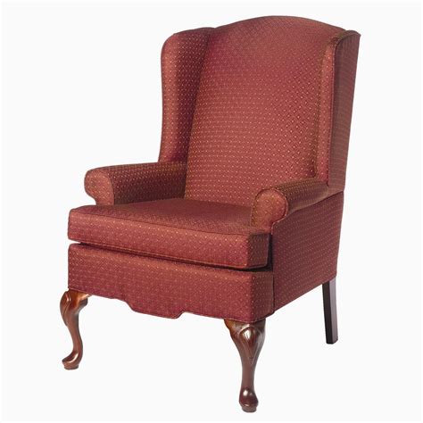 Craftmaster 375 0375 Upholstered Wing Chair With Queen Anne Wood Legs Swanns Furniture
