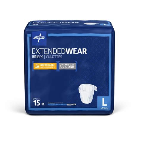 Medline Extended Wear Briefs Overnight High Capacity Absorbency