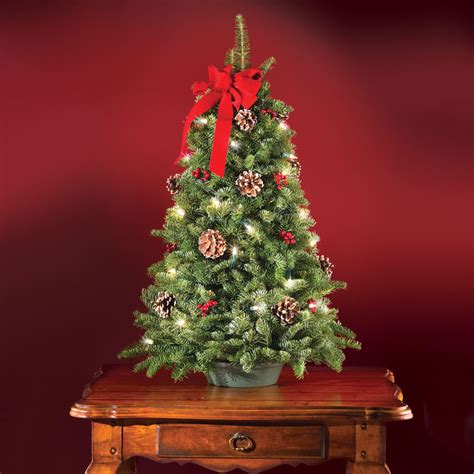 Tabletop Prelit Christmas Tree Hammacher Schlemmer