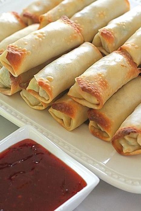 Thai spring roll recipes make tasty appetizers, and the fresh version makes a great packed lunch. baked chicken & shrimp spring rolls. | Recipes, Food, Shrimp spring rolls