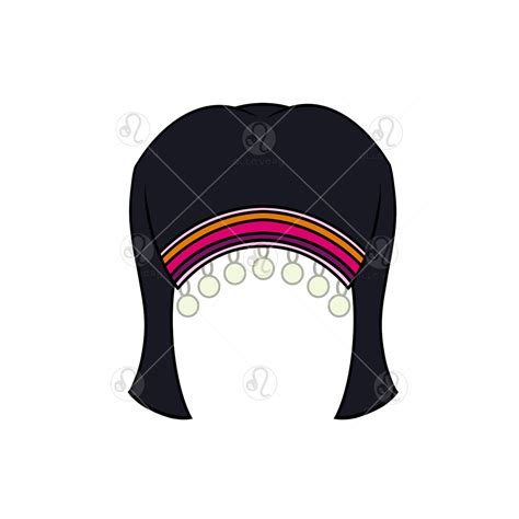 hmong-hat-for-women-stripe-headpiece-with-coins-svg-png-etsy