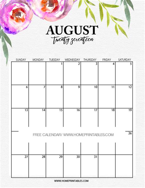 Just click print right from your browser. Get Your August 2017 Calendar Printable