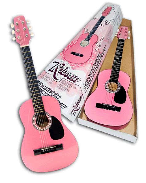 Robson Acoustic Guitar 30 Inch Pink R Exclusive Styles May Vary