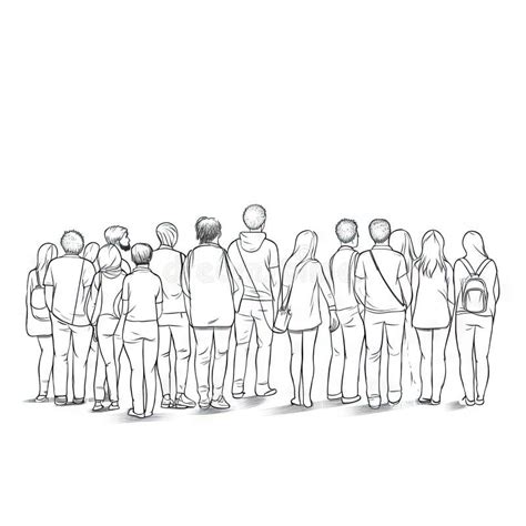 Crowd Back View Stock Illustrations 1041 Crowd Back View Stock