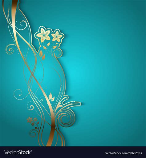 Elegant Background With Decorative Floral Design Vector Image