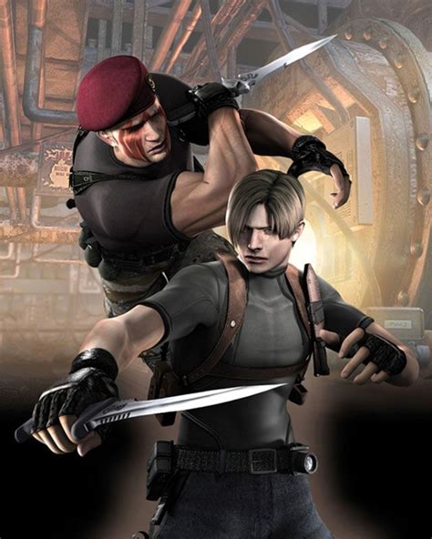 Krauser And Leon Characters And Art Resident Evil 4 Resident Evil