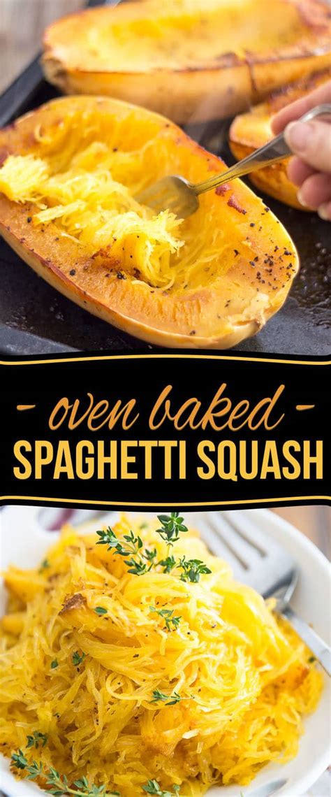 Oven Baked Spaghetti Squash The Healthy Foodie