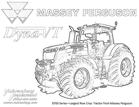 Massey Ferguson Tractor Coloring Pages Sketch Coloring Page