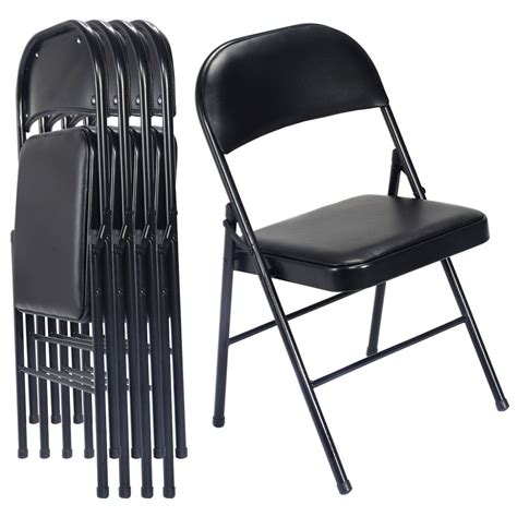 Mainstays Black Vinyl Folding Chair