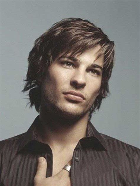 Browsing tag:medium layered hair men. Straight Medium Layered Hair for Men | Large forehead ...