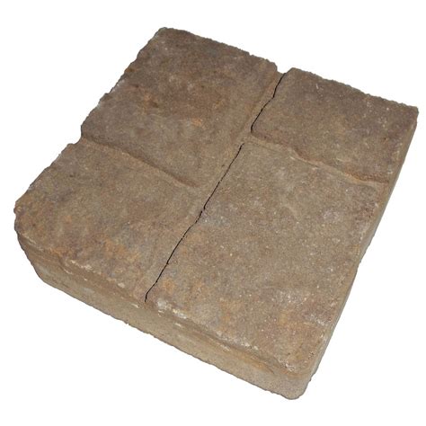 Shop Four Cobble Britt Beige Concrete Patio Stone Common 16 In X
