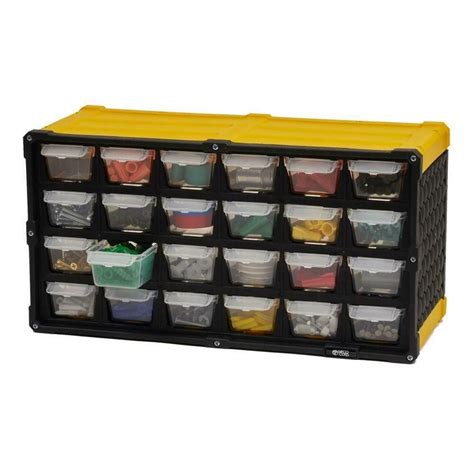 For a small space, choose horizontal, small cabinets with drawers. Hardware Portable Small Parts Product Cabinet ORGANIZER 24 ...