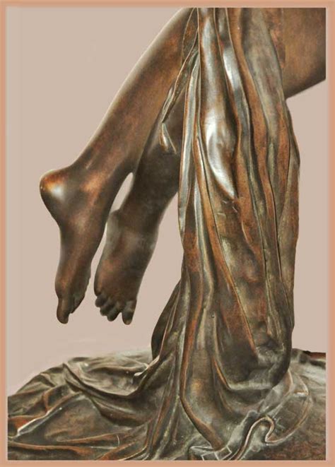 Bronze Nude In Ecstatic Pose By Collet Wooden Nickel Antiques