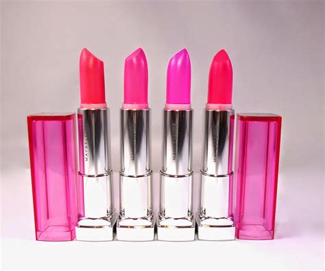 Maybelline Color Sensational Pink Alert Lipsticks Swatches The