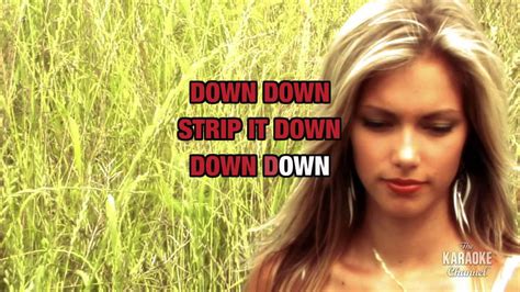 Strip It Down Luke Bryan Karaoke With Lyrics Youtube