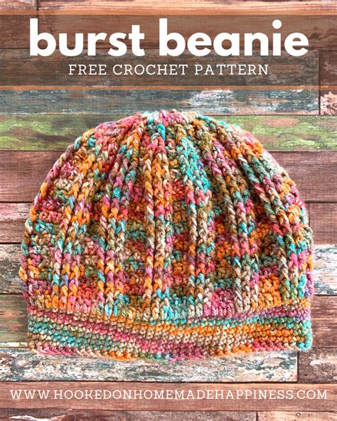 Burst Beanie Crochet Pattern Cal For A Cause Hooked On Homemade