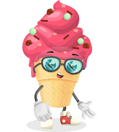 Cute Ice Cream Cone Cartoon Vector Character 112 Illustrations