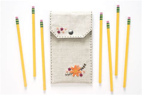 Diy Embroidered Pencil Case