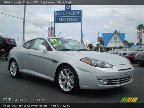 In 2007 hyundai tiburon was released in 7 different versions, 1 of which are in a body 2dr hatchback. Quicksilver - 2007 Hyundai Tiburon GT - Black/Red Interior ...