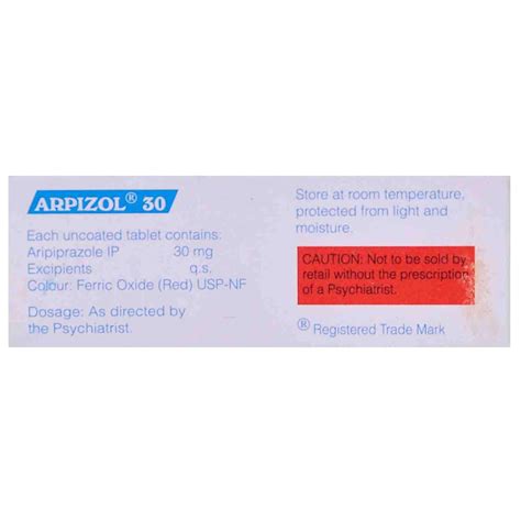 Arpizol 30 Tablet 10s Price Uses Side Effects Composition Apollo