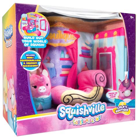 Squishville By Squishmallow Boutique Play Scene 2” Lola Soft Mini Squishmallow 8” Playset 1