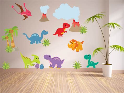 Dinosaur Dino Wall Decals Large Trex Jurassic Wall Decals Kids Etsy