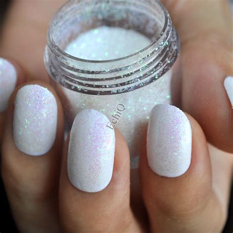 Like And Share If You Want This Dazzling Clear White Nail Art Glitter