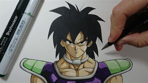 How To Draw Broly 2018 Easy Tutorial Step By Step Youtube