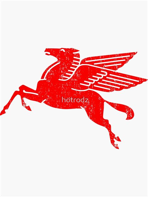 Pegasus Vintage Style Sticker For Sale By Hotrodz Redbubble