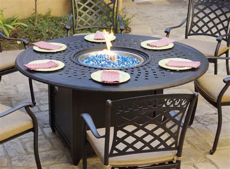 Patio furniture set with fire pit table - Trosbond