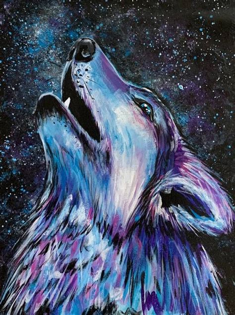 Acrylic Paintings Of Wolves