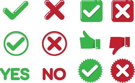Free Png Tick Yes Or No Cross Mark Wrong Mark Right Mark