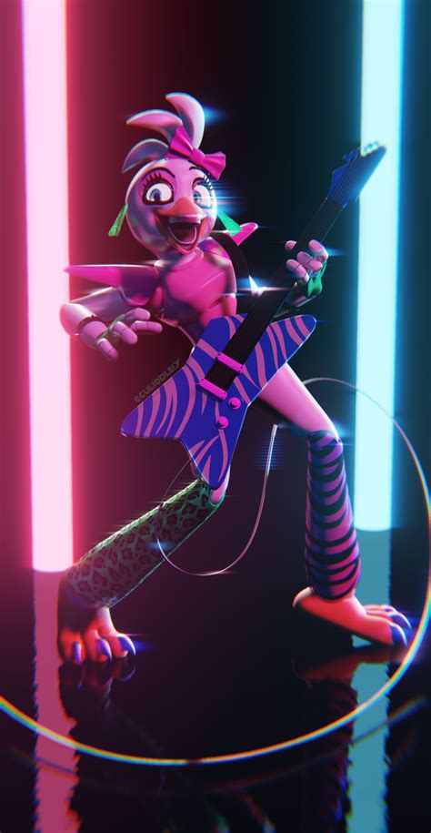 Estos animatronicos no son oficiales, pero los amo. Glamrock chica model render - blender eevee ...