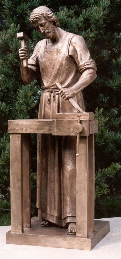 The Humble Craftsman Of Nazareth St Joseph The Worker Bronze Statue