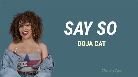 Doja Cat Say So Lyrics Youtube