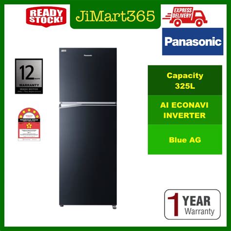 Panasonic 325l 2 Door Econavi Inverter Refrigerator Nr Tv341bpkm