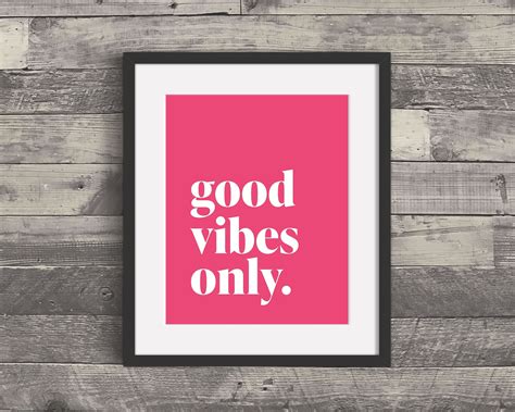 Large 24 X 16 Good Vibes Only Wall Art Digital Etsy