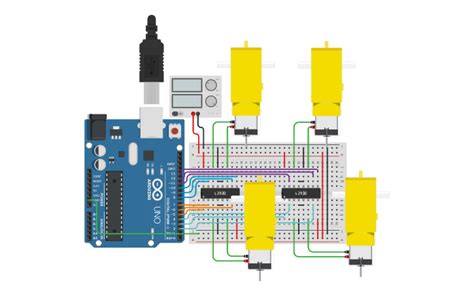 Circuit Design Project L293d Dc Motor Control V1 Tinkercad