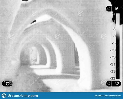 Thermal Image Of Ruins Stock Photo Image Of Cold Infrared 146671100