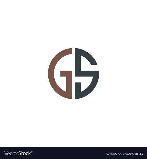 Initial Letter Gs Creative Design Logo Royalty Free Vector