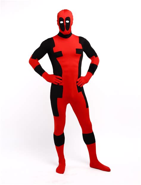 Halloween Deadpool Zentai Suit Lycra Spandex Superhero Full Bodysuit Halloween