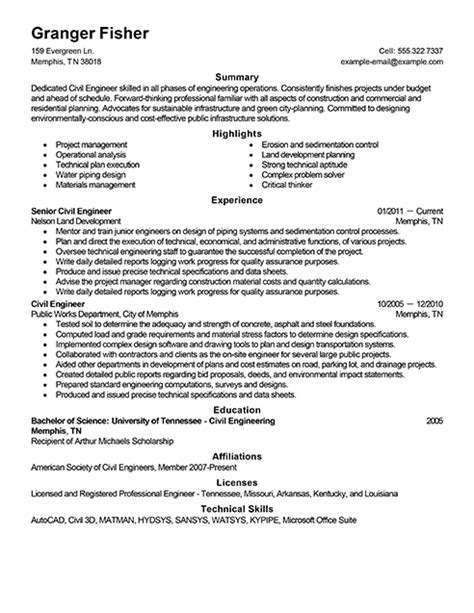 Professional Civil Engineer Resume Examples For 2022 Livecareer