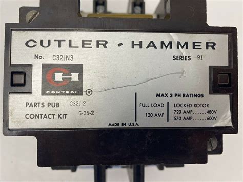 Cutler Hammer C32jn3 Contactor 120 Amp 600v 3 Phase 480 440v Coil B1