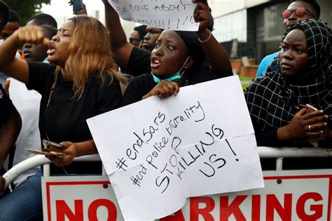 Nigerias End Sars Protests In Pictures Bbc News
