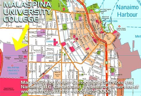 The map will be updated each friday for closures in the following week. Map of Malaspina University-College and downtown city of ...