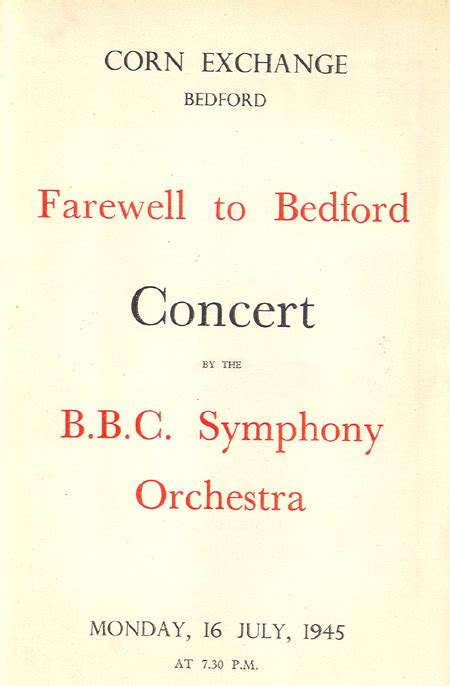 The Bbc Symphony Orchestra Farewell Concert Bbc In Bedford