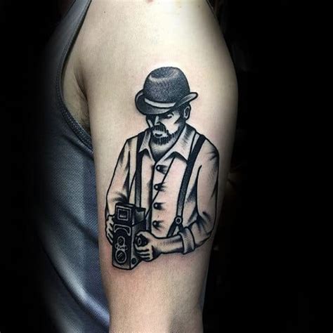 This camera tattoo would fall under the abstract ideas and also a little bit towards the gothic culture. 80 Camera Tattoo Designs For Men - Photography Ink Ideas